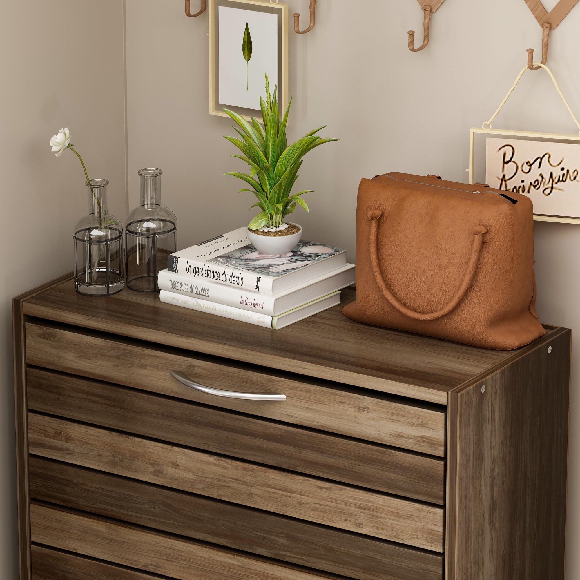 Amazon.com: FUFU&GAGA Wood Shoe Cabinet with 3 Flip Drawers for